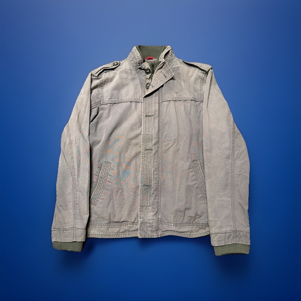 Levi's‎ Bomber Jacket Women's L Olive Green Full Zip Buttons